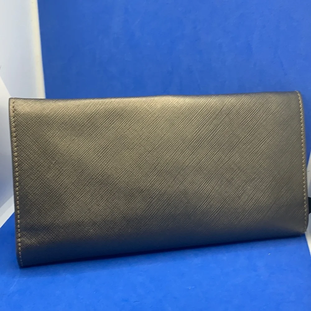 💗SALE💗 Salvatore Ferragamo‎ leather wallet steel gray Grey